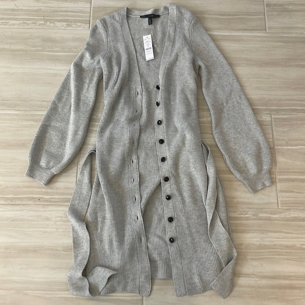 White House Black Market Long Tie Sweater